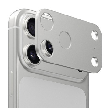 Захист камери (без лінз) Kalebol Metal Hollow Lens Protection Ring на iPhone 18 Pro Max — срібляста