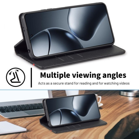 Чехол-книжка LCIMEEKE Carbon Fiber для Xiaomi 14T - Black
