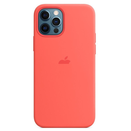 Силіконовий чохол Silicone Case Pink Citrus на iPhone 12 Pro Max with MagSafe - преміальна якість