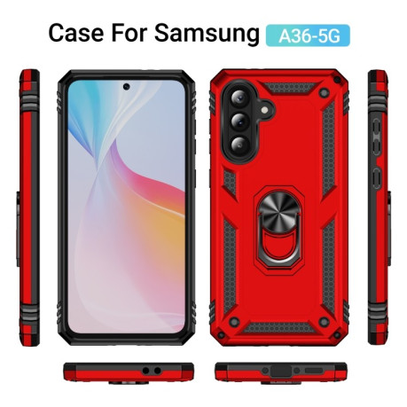 Протиударний чохол HMC 360 Degree Rotating Holder  для Samsung Galaxy A36 5G - червоний