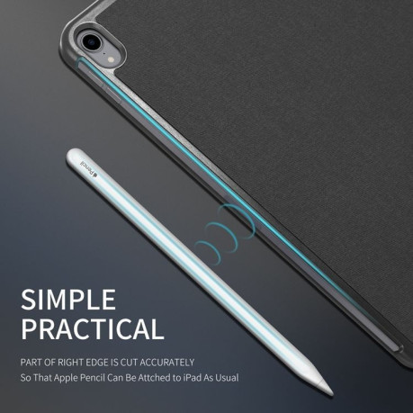 Противоударный чехол- книжка DUX DUCIS DOMO Series Side Flip Tri-Fold Foldable на iPad Pro 11/Air 10.9 2020-синий