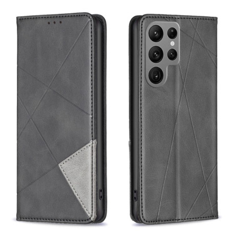 Чохол-книжка Rhombus Texture для Samsung Galaxy S25 Ultra 5G - чорний