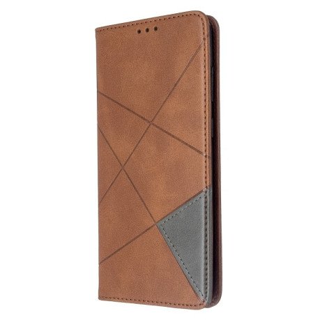 Чехол-книжка Rhombus Texture на Samsung Galaxy S20 Ultra-коричневый
