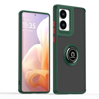 Противоударный чехол Q Shadow 1 Series TPU + PC на Motorola Moto G85 - зеленый