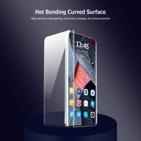 Защитное стекло ENKAY Hat-Prince 3D Curved Heat Bending Full Coverage на Realme GT7 Pro