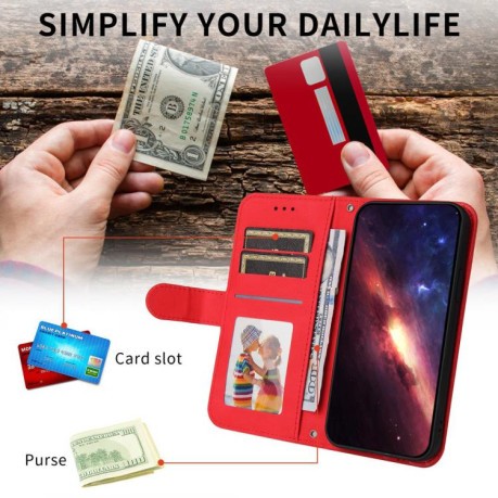 Чехол-книжка Skin Feel Life Tree для Xiaomi Redmi Note 14 4G 164.84mm - красный