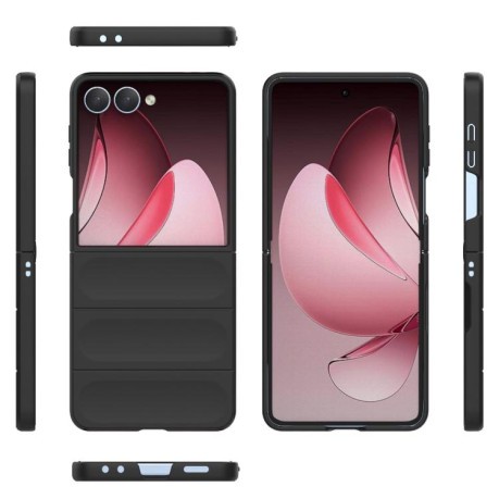 Силіконовий чохол Magic Flannel для Samsung Galaxy Flip 7 5G - чорний