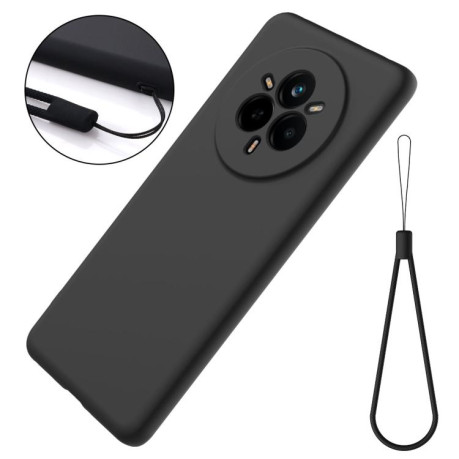 Силіконовий чохол Solid Color Liquid Silicone на Realme 14 Pro+ - чорний