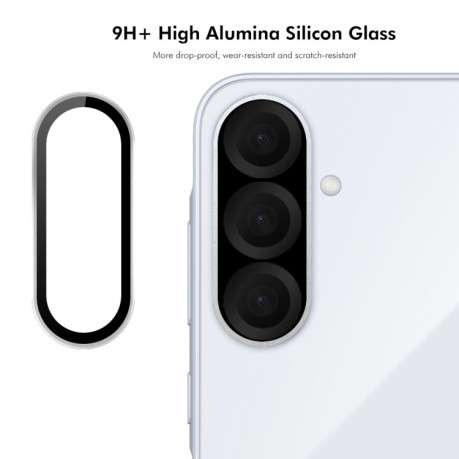 Защитное стекло на камеру ENKAY 9H Aluminium для Samsung Galaxy A36 / A56 - серебристое