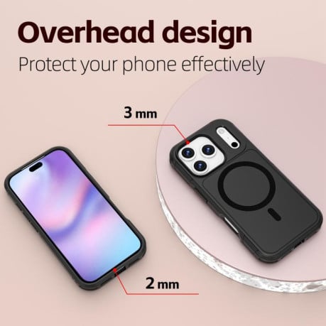Противоударный чехол RedPepper Armor с Magsafe гибрид на iPhone 17 Pro - черный