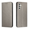 Чохол-книжки Carbon Fiber для Samsung Galaxy A54 - сірий