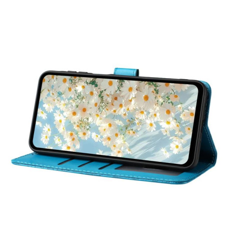 Чехол-книжка Daisy Embossed Leather для Samsung Galaxy M06 5G - синій