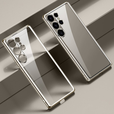 Чехол SULADA Electroplating Frosted TPU на Samsung Galaxy S25 Ultra 5G - серый