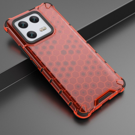 Противоударный чехол Honeycomb with Neck Lanyard для Xiaomi 13 Pro - красный