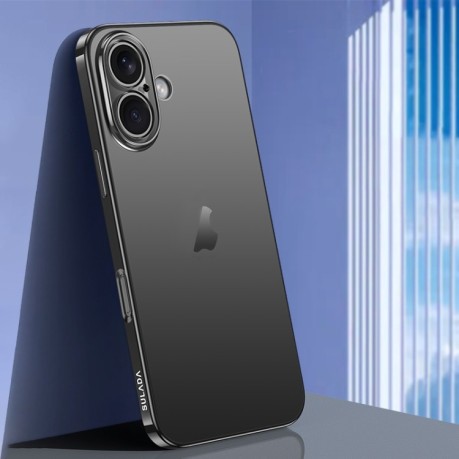 Чохол SULADA Electroplating Frosted TPU на iPhone 16 - чорний