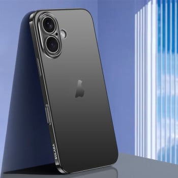 Чехол SULADA Electroplating Frosted TPU на  iPhone 16 - черный