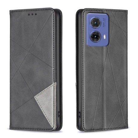Чохол-книжка Rhombus Texture для Motorola Moto G85 - чорний