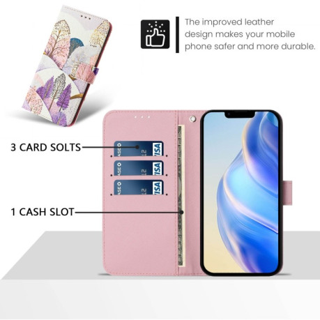 Чехол-книжка Colored Drawing Pattern для iPhone 16e - разноцветный