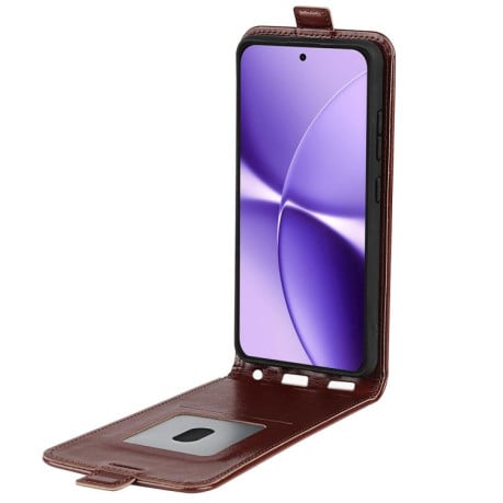 For Redmi Turbo 5 Max / Poco X8 Pro Max R64 Texture Single Vertical Flip Leather Phone Case(Brown)