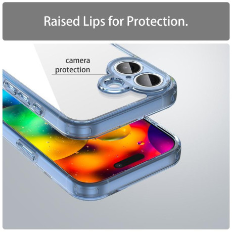 Чехол PC Hybrid TPU Airbag Shockproof для iPhone 17 - синий