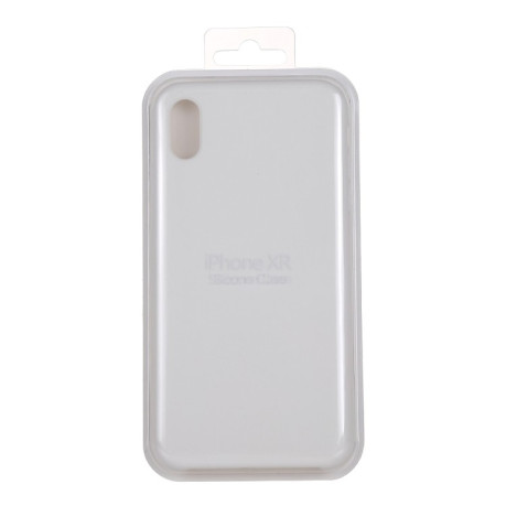 Противоударный чехол Liquid Silicone для iPhone XR - белый