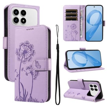 Чохол-книжка Dandelion Embossed Pattern Flip Leather для Xiaomi Redmi K90/Poco F8 Pro — фіолетовий