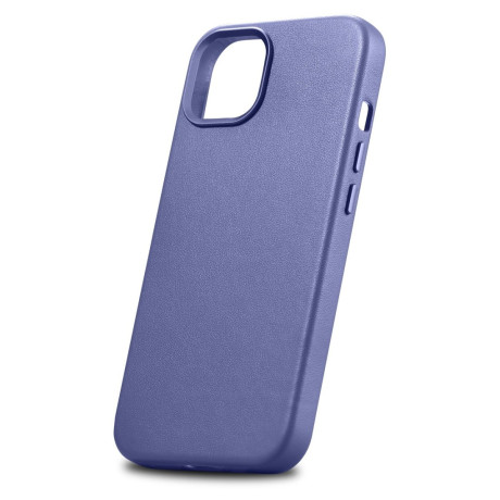 Кожаный чехол iCarer Genuine Leather (MagSafe) для iPhone 14/13 - фиолетовый