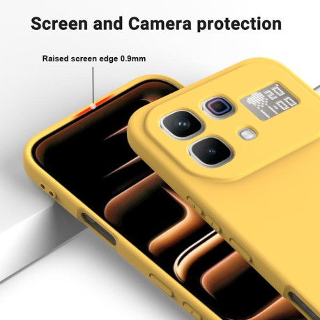 Силіконовий чохол Solid Color Liquid Silicone для Infinix Note 60 / 60 Pro 5G — жовтий