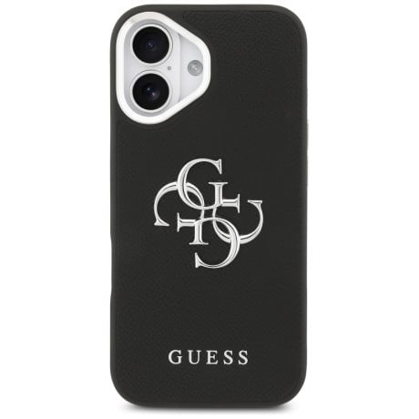 Оригінальний чохол Guess Grained Big 4G Classic на iPhone 17 - black