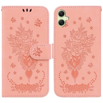Чохол-книжка Butterfly Rose Embossed Samsung Galaxy A05 - рожевий