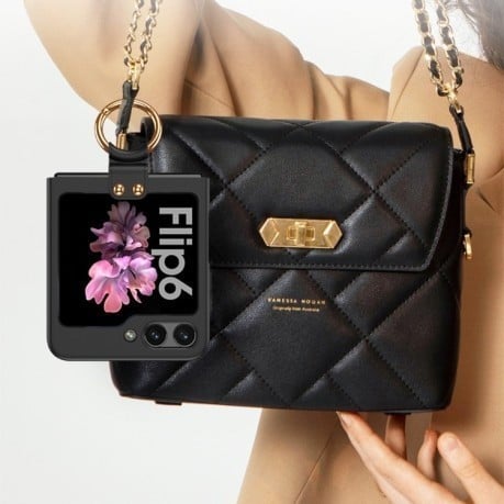 Протиударний чохол GKK Ultra-thin with Ring &amp; Strap для Samsung Galaxy Flip 5 - рожевий