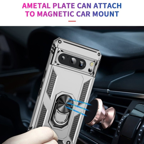 Протиударний чохол HMC 360 Degree Rotating Holder для Google Pixel 8 Pro - сріблястий