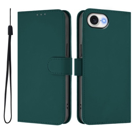 Чохол-книжка з м'яким покриттям (Skin Feel) зі шнурком на iPhone 16e - зелений
