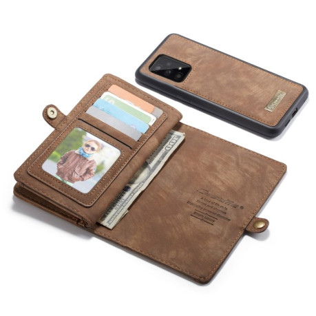 Шкіряний чохол-гаманець CaseMe-008 Detachable Multifunctional на Samsung Galaxy A53 5G - коричневий