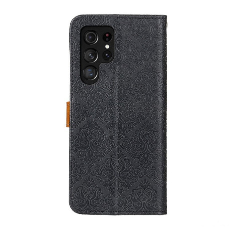 Чехол-книжка European Floral для Samsung Galaxy S25 Ultra 5G - черный