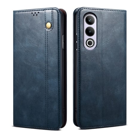 Чехол-книжка Simple из эко-кожи Crazy Horse с воском на OnePlus Nord CE4 - синий