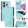 Чехол-книжка Cat Embossing Pattern на Xiaomi Redmi Note 14 4G 164.84mm - зеленый