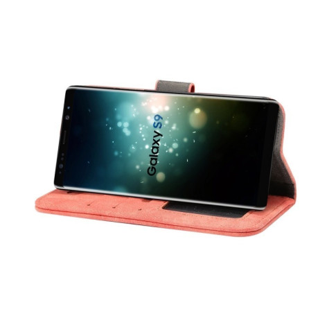 Шкіряний чохол-книжка Samsung Galaxy S9/G960 Sheep Bar Material зі слотом для кредитних карт червоний