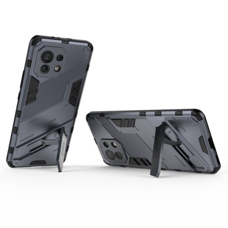 Противоударный чехол Punk Armor для Xiaomi Mi 11 - серый