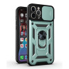Противоударный чехол Design Sliding Camera для iPhone 11 - зеленый