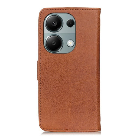 Чохол-книжка KHAZNEH Cowhide Texture на Xiaomi Redmi Note 13 4G - коричневий