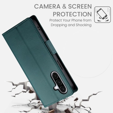 Чохол-книжка Side Buckle Magnetic Frosted Leather  для Samsung Galaxy A26 5G - зелений