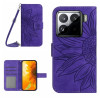 Чехол-книжка Skin Feel Sun Flower для Xiaomi 15 5G Global - фиолетовый