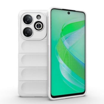 Силиконовый чехол Magic Flannel для Infinix Smart 8 - белый