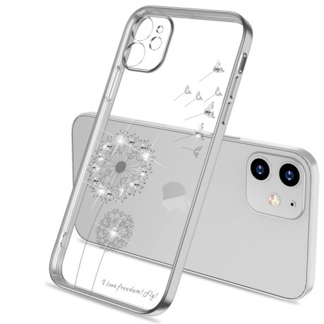 Ультратонкий чехол Electroplating Dandelion для iPhone 11 Pro Max - серебристый