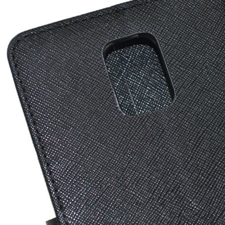 Чохол-книжка Cross Texture зі слотом для кредитних карток на Samsung Galaxy Note 4 N910(Black)