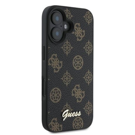 Оригинальный чехол Guess Peony Script MagSafe для iPhone 16 Plus - Black