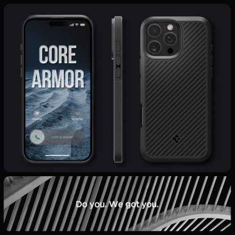 Оригінальний чохол Spigen Core Armor для IPhone 16 Pro - Matte Black