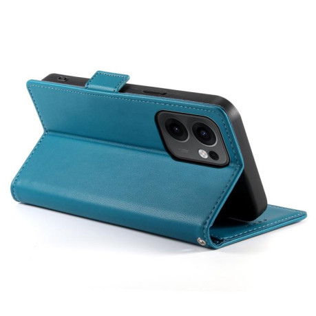 Чехол-книжка Side Buckle Magnetic Frosted Leather для OPPO Reno13 F/Reno13 FS - синий