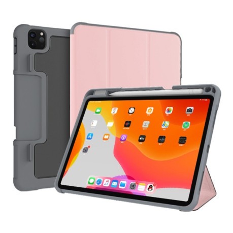 Протиударний чохол-книжка Mutural Horizontal Flip на iPad Pro 11 2021/2020/2018/Air 2020 - рожеве золото